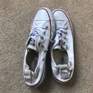 White Converse Slip-on shoes<3